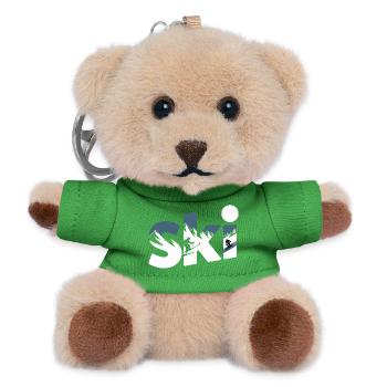 Ski Mountain Panorama Typo Design - Teddy Keyring - green - Front