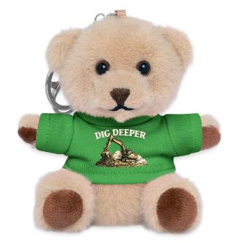 Dig Deeper Excavator Construction Site Construction Machine - Teddy Keyring - green - Front