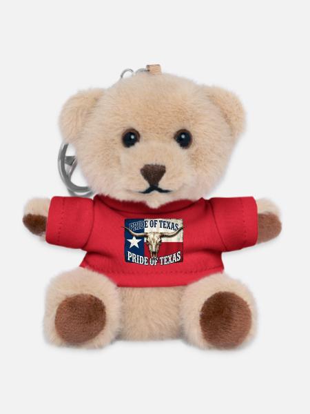 Texas Pride Hörner-Schädel - Teddy Schlüsselanhänger - Rot