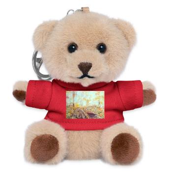 Forest watercolor landscape autumn - Teddy Keyring - red - Front