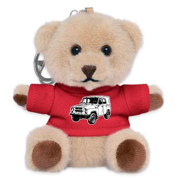 UAZ Off-Road Vehicle (2-color) - Teddy Keyring - red - Front