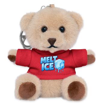 Schmelzendes Eis Cartoon Design - Teddy Schlüsselanhänger - Rot - Vorne