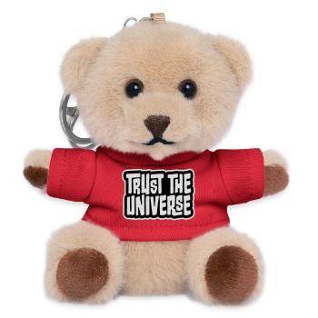 Trust The Universe Spirituell Universum Zitat Logo - Teddy Schlüsselanhänger - Rot - Vorne