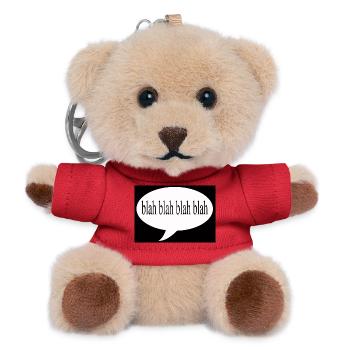 Blah Blah Blah - Teddy Keyring - red - Front