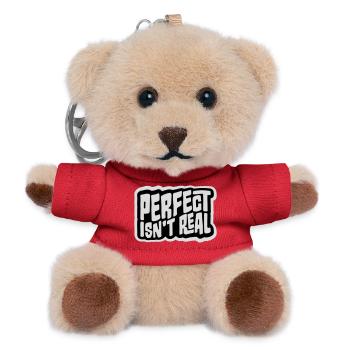 Perfect isn't real Perfekt Gibt Es Nicht Logo Text - Teddy Schlüsselanhänger - Rot - Vorne