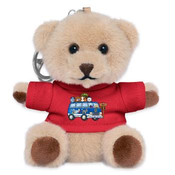 Griechenland Camper Wohnmobil - Teddy Schlüsselanhänger - Rot - Vorne