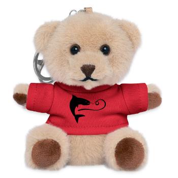 pêche - Porte-clés ourson - rouge - Devant