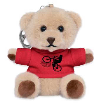Shirt Wheelie Bike Bike - Teddy Keyring - red - Front
