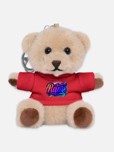 Rave - Teddy Keyring - red