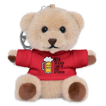 Beer is the reason I wake up every afternoon - Teddy Schlüsselanhänger - Rot - Vorne