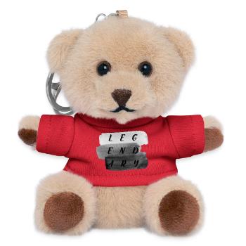 Legendary Brush Stroke Typography - Teddy Keyring - red - Front