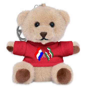 Flag of the Netherlands and flag Suriname - Teddy Keyring - red - Front