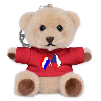 Flagge der Niederlande, Tschechische Republik - Teddy Schlüsselanhänger - Rot - Vorne