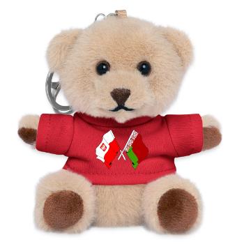 Flagge Polens, Weißrusslands - Teddy Schlüsselanhänger - Rot - Vorne