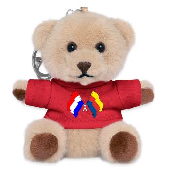 Flagge Niederlande, Flagge Nordholland gekreuzt - Teddy Schlüsselanhänger - Rot - Vorne