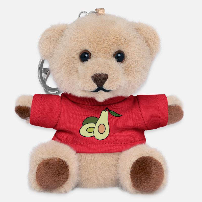 Delicious Fruit Avocado - Teddy Keyring - red