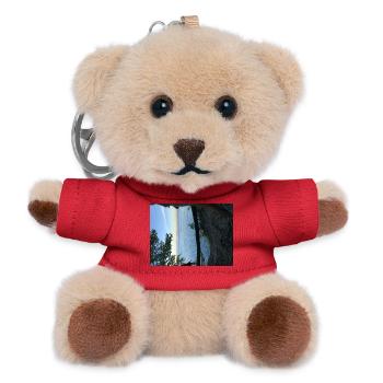 Seeblick bei Sonnenuntergang - Teddy Schlüsselanhänger - Rot - Vorne