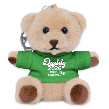 Daddy 2026 Loading Baby Feet Illustration - Teddy Keyring - green - Front