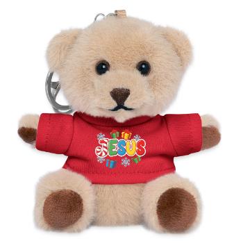 Je suis Noël Bunte Geschenkwelt - Teddy Schlüsselanhänger - Rot - Vorne