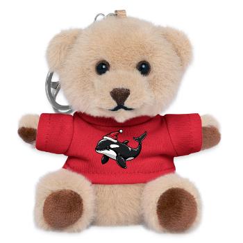 Wal Weihnachten - Teddy Schlüsselanhänger - Rot - Vorne