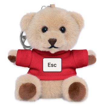 Taste Esc Shortcut - Teddy Schlüsselanhänger - Rot - Vorne