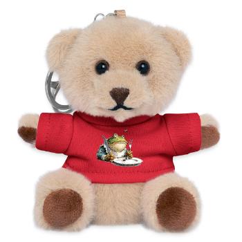 Kitchen frog with plate - Teddy Keyring - red - Front
