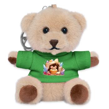 Crystal Cave Mouse Cake - Teddy Keyring - green - Front