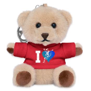 J’adore le handball avec un motif cool pour le handball pour - Porte-clés ourson - rouge - Devant
