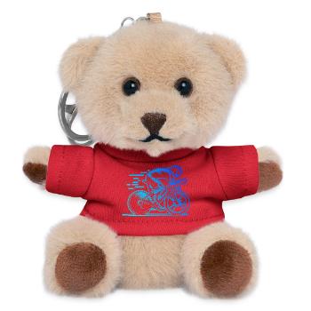 I love road bikes, cool design for racing bikes - Teddy Keyring - red - Front