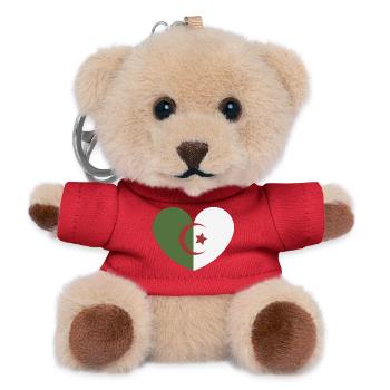 Algeria heart flag - Teddy Keyring - red - Front