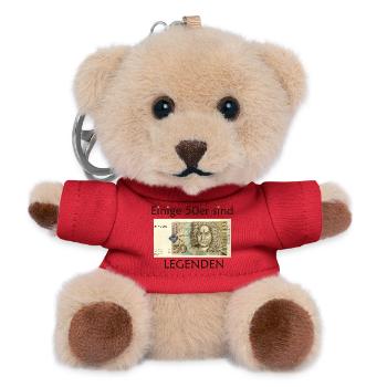 50s Legends, German Mark, Drawing Birthday - Teddy Keyring - red - Front