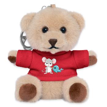 Little_mouse_and_blue_birdie_are_best_friends - Teddy Schlüsselanhänger - Rot - Vorne