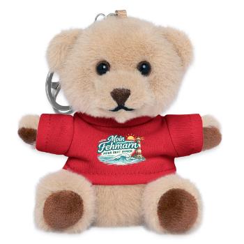 Moin Fehmarn Shirt Ostsee Insel Meer Geht Immer - Teddy Keyring - red - Front