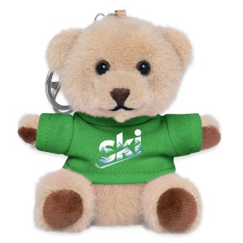 Ski Mountain Panorama Typo Design - Teddy Keyring - green - Front