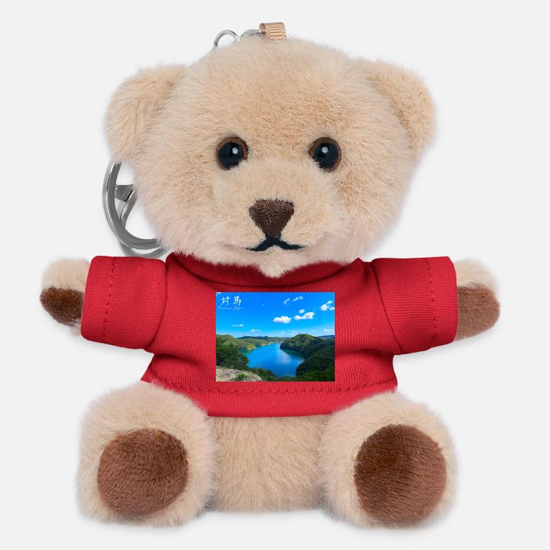 From Kaneda Castle in Tsuhima - Teddy Keyring - red