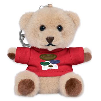 bunte Pilze Pilz Natur Wald  - Teddy Schlüsselanhänger - Rot - Vorne