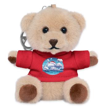 Circular clouds over the ocean - Teddy Keyring - red - Front