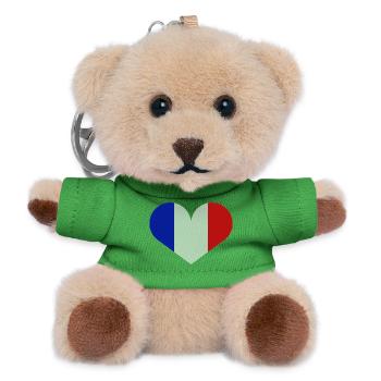 Französische Flagge - Teddy Schlüsselanhänger - Grün - Vorne