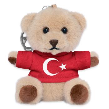 Drapeau de la Turquie Étoile de la Lune en Croissant de Lune (Türkiye Bayrak / W) - Porte-clés ourson - rouge - Devant