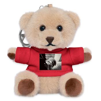 Black and White Canine Look - Teddy Keyring - red - Front
