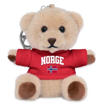 Norway Football Lover Retro Sports Design - Teddy Keyring - red - Front
