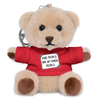 Kind People Are My Kinda People Freundlichkeit - Teddy Schlüsselanhänger - Rot - Vorne