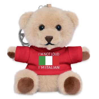 Italy Cool Saying - Teddy Keyring - red - Front