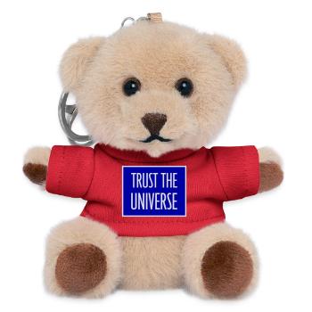 Trust The Universe Spirituell Universum Zitat Logo - Teddy Schlüsselanhänger - Rot - Vorne