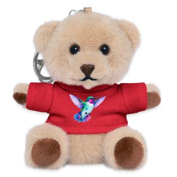 Rainbow Hummingbird Watercolor - Teddy Keyring - red - Front