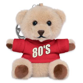 80er Jahre - Teddy Schlüsselanhänger - Rot - Vorne