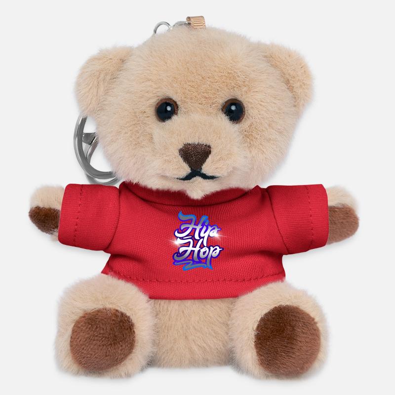 Hip hop - Porte-clés ourson - rouge