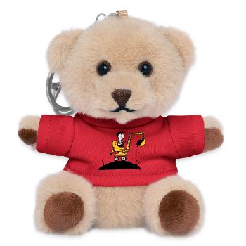 excavator t-shirt - Teddy Keyring - red - Front