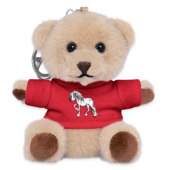 Edles Barockpferd - Teddy Schlüsselanhänger - Rot - Vorne