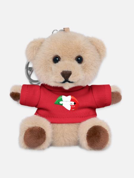 lip kiss mouth lipstick mouth italy - Teddy Keyring - red